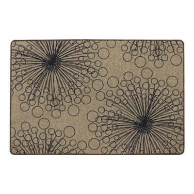 JVL Elegance Door Mat 50 x 75 cm, Dandelion Clock