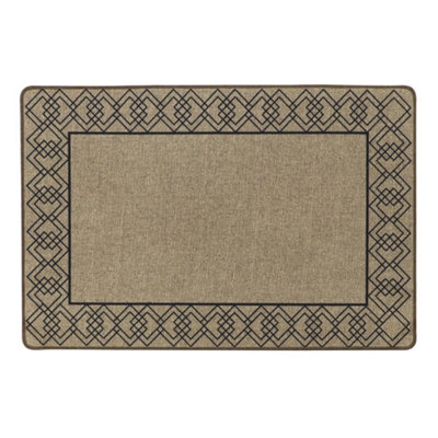 JVL Elegance Door Mat 50 x 75 cm, Diamond Border