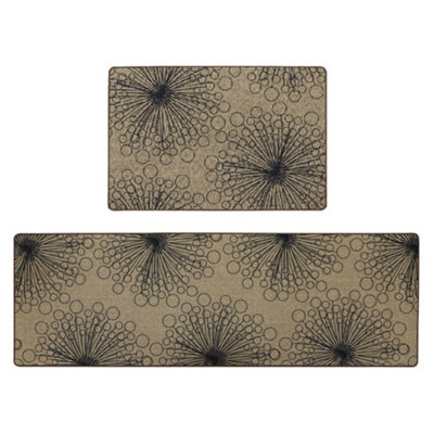 JVL Elegance Machine Washable Doormat and Runner, Dandelion Clock