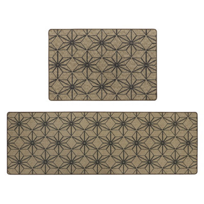 JVL Elegance Machine Washable Doormat and Runner, Stars