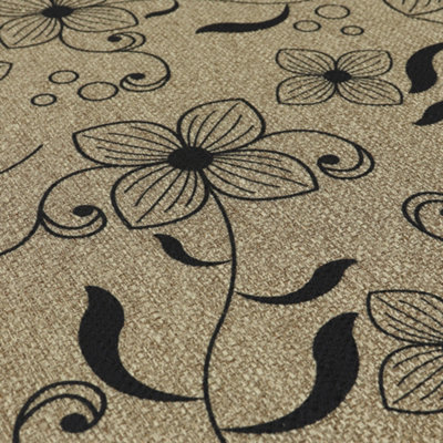 JVL Elegance Range Flowers, Indoor Mat, 50x75cm