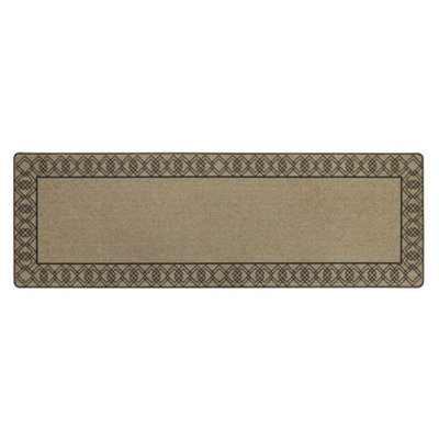 JVL Elegance Runner Mat 50 x 150 cm, Diamond Border