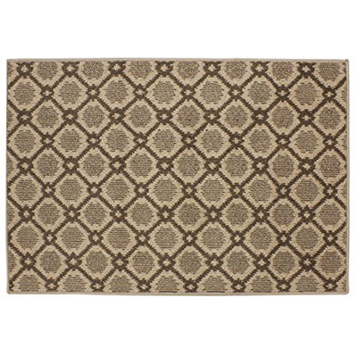 JVL Florance Machine Washable Medium Entrance Runner Mat, Polypropylene/Latex, Brown, 120 x 80 x 1.2 cm