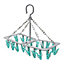 JVL Folding Sock Dryer Complete with 20-Piece Clothes Peg