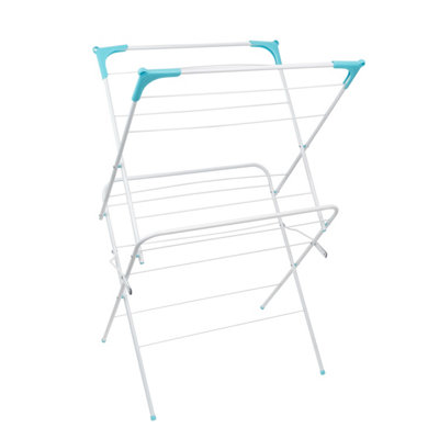 JVL Freestanding 2 Tier Clothes Drying Airer, White