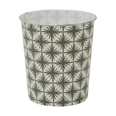 JVL Geometric Waste Paper Bin, Grey | DIY at B&Q