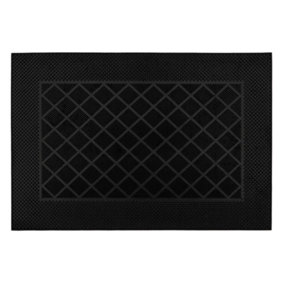 JVL Harlequin Scraper Rubber Pin Doormat, 40x60cm