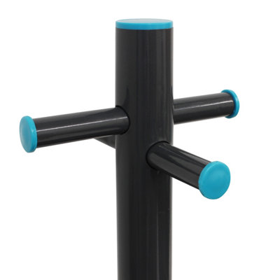 JVL Heavy Duty Clothes Pole Post with Washing Line and Ground Socket, 2.4m, 2 Pack