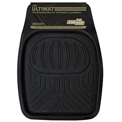 JVL Heavy Duty Lipped Universal Rubber Car Mat Mud Snow Floor Tray Ultimat