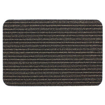 JVL Infinity Entrance Door Mat, 50x75cm, Brown