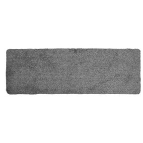 JVL Kensington Machine Washable Cotton Runner Barrier Doormat, 50x150cm, Grey