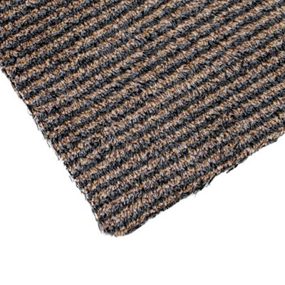 JVL Kensington Machine Washable Cotton Runner Barrier Doormat, 50x150cm, Stripe