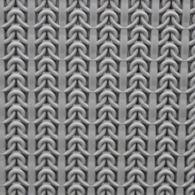 JVL Knit Design Loop Plastic Push Top Bin, Grey