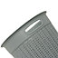 JVL Knit Design Loop Plastic Round Bin, One Size, Grey