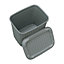 JVL Knit Design Loop Plastic Storage Box, 10L, Grey
