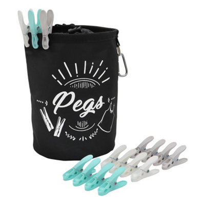 JVL Large Peg Bag with 144 Extra Strong Pegs