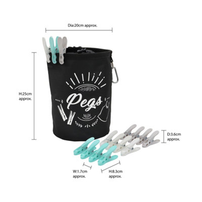 JVL Large Peg Bag with 144 Extra Strong Pegs
