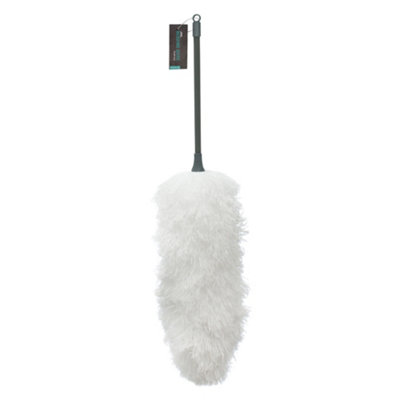 JVL Lightweight Flexible Microfibre Duster with Pole, Grey/Turquoise