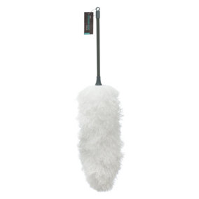 JVL Lightweight Flexible Microfibre Duster with Pole, Grey/Turquoise