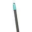 JVL Lightweight Indoor Angled Soft Bristle Sweeping Brush Broom, Grey/Turquoise