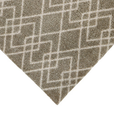 JVL Savio Machine Washable Door Mat, 40 X 60 Cm, Grey