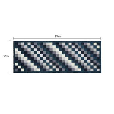 JVL Mega Runner Mat 57 x 150 cm, Pixels