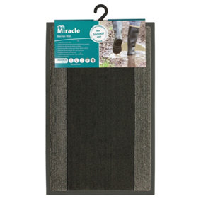 JVL Miracle Machine Washable Barrier Doormat 40x60cm Charcoal