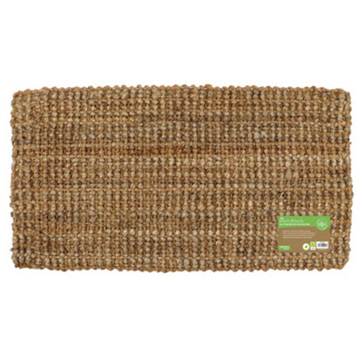 JVL Moris Hand Spun Boucle Coir Jute Doormat, 40x70cm