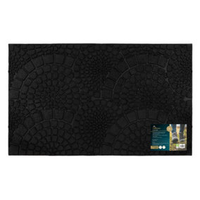 JVL Mosaic Scraper Rubber Doormat 45x75cm
