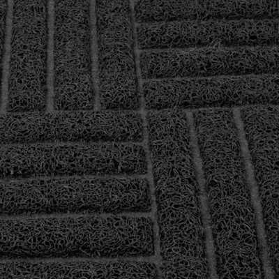 JVL Mud Grabber Spaghetti Scraper Doormat, 40x60cm, Grey Square