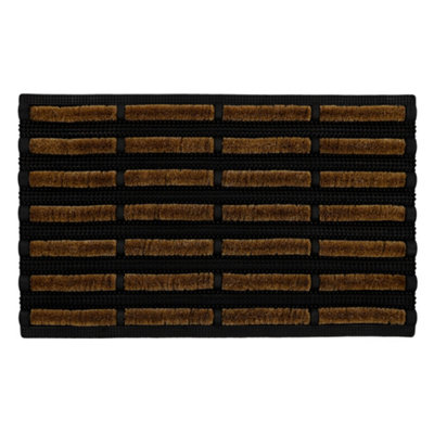 JVL Nimbus Rubber Coir Tuffscrape Doormat, 45x75cm