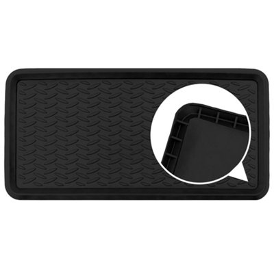 JVL Opus Moulded Rubber Boot Tray Mat, 41x81cm