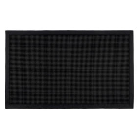 JVL Orion Scraper Rubber Pin Doormat, 45x75cm