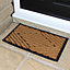 JVL Outdoor Comfort Scraper Coir Door Mat, Design Square, 40 x 70 cm
