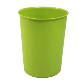 JVL Quality Vibrance Green Lightweight Plastic Waste Paper Basket Bin