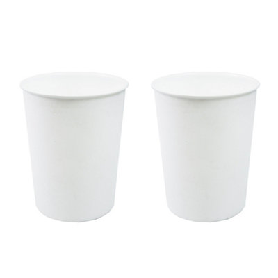 JVL Quality Vibrance Lightweight Plastic Waste Paper Basket/Bin, White, Set of 2