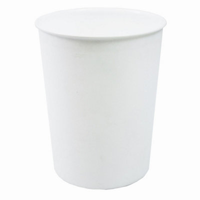 JVL Quality Vibrance Lightweight Plastic Waste Paper Basket/Bin, White, Set of 2