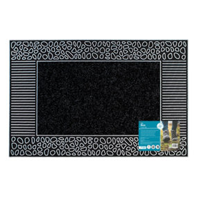 JVL Rico PVC Doormat 45x70cm - Pebbles