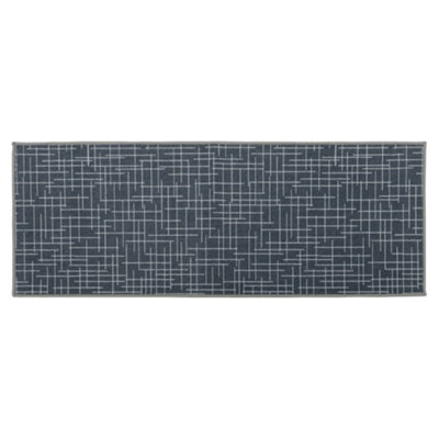 JVL Savio Machine Washable Runner Mat, 57 x 150 cm, Grey