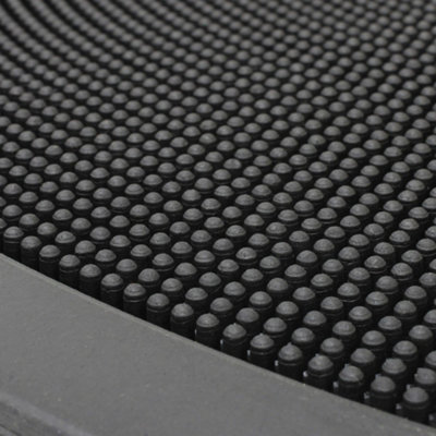 JVL Sesia Halfmoon Rubber Pin Scraper Doormat 40x70cm