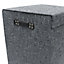 JVL Shadow Fabric Foldable Laundry Hamper with Lid
