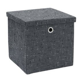 JVL Shadow Foldable Square Fabric Storage Box