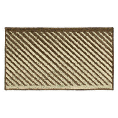 JVL Stellar Machine Washable Latex Backed Doormat, 40x70cm, Brown