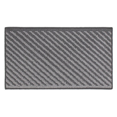 JVL Stellar Machine Washable Latex Backed Doormat, 40x70cm, Grey