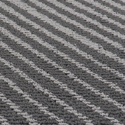 JVL Stellar Machine Washable Latex Backed Doormat, 40x70cm, Grey