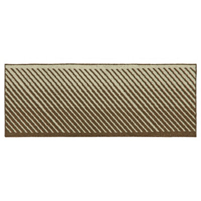 JVL Stellar Machine Washable Latex Backed Runner Doormat, 57x150cm, Brown