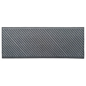 JVL Stellar Machine Washable Latex Backed Runner Doormat, 57x150cm, Grey