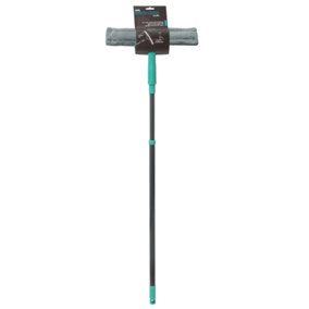 JVL Super-Absorbent Window Cleaner with Extendable pole, Grey/Turquoise