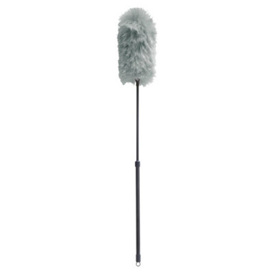 JVL Synthetic Static Duster with Extendable Pole, Grey/Turquoise