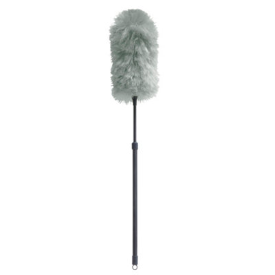 JVL Synthetic Static Duster with Extendable Pole, Grey/Turquoise